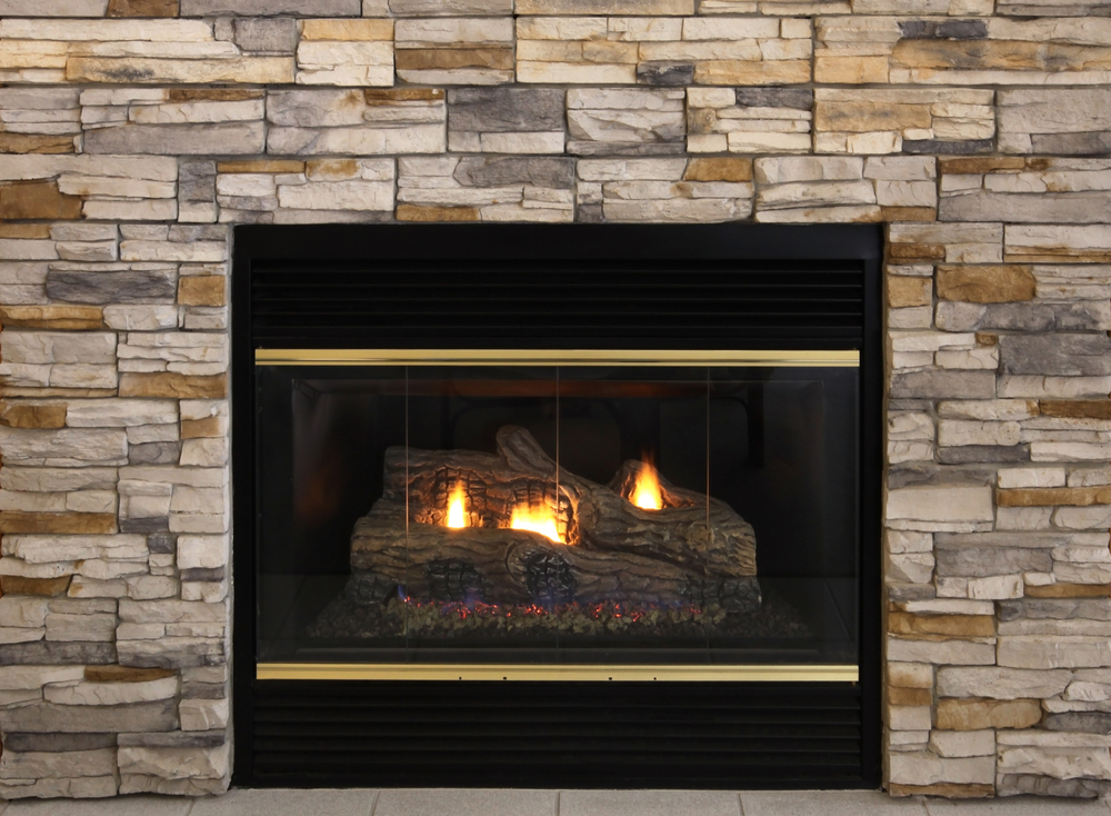 Gas Fireplace in a Home